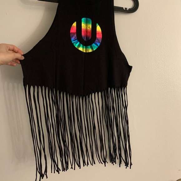 ULTRA MUSIC FESTIVAL Sleeveless Fringe Tank Top - Picture 2 of 3